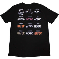 T-shirt adulte AC/DC - 8 titres - Conception sous licence officielle