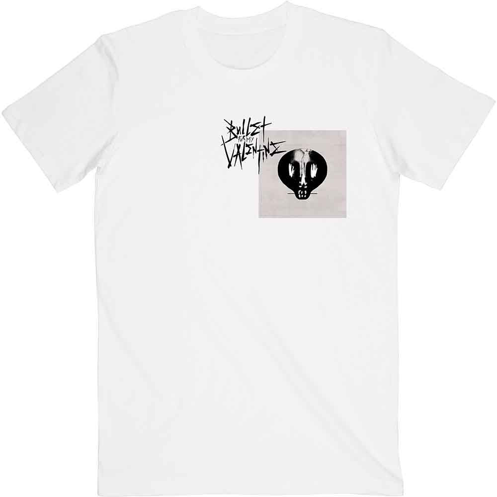 Bullet For My Valentine T-Shirt - Album Cropped & Logo - White Official Licensed Design
