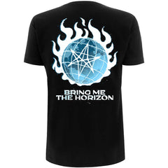 Bring Me The Horizon T-Shirt - Globe (Back Print) - Official Licensed Design