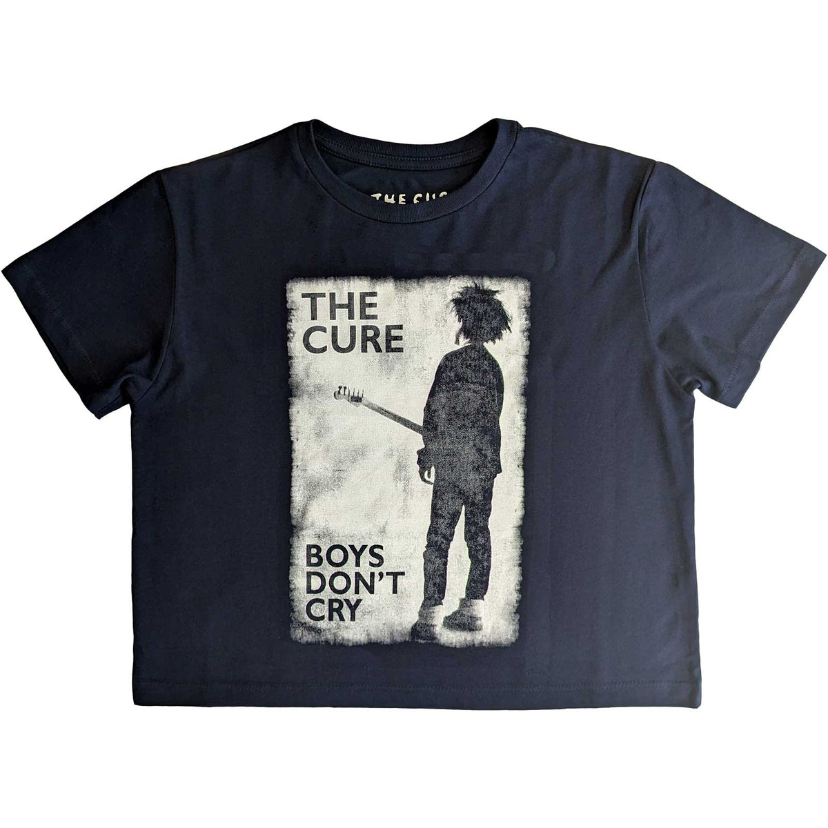 The Cure Ladies Crop Top - Boys Dont Cry Black and White  - Official Licensed Product