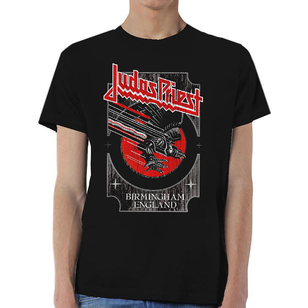 Judas Priest Unisex T-Shirt - Silver & Red Vengeance - Official Licensed Design