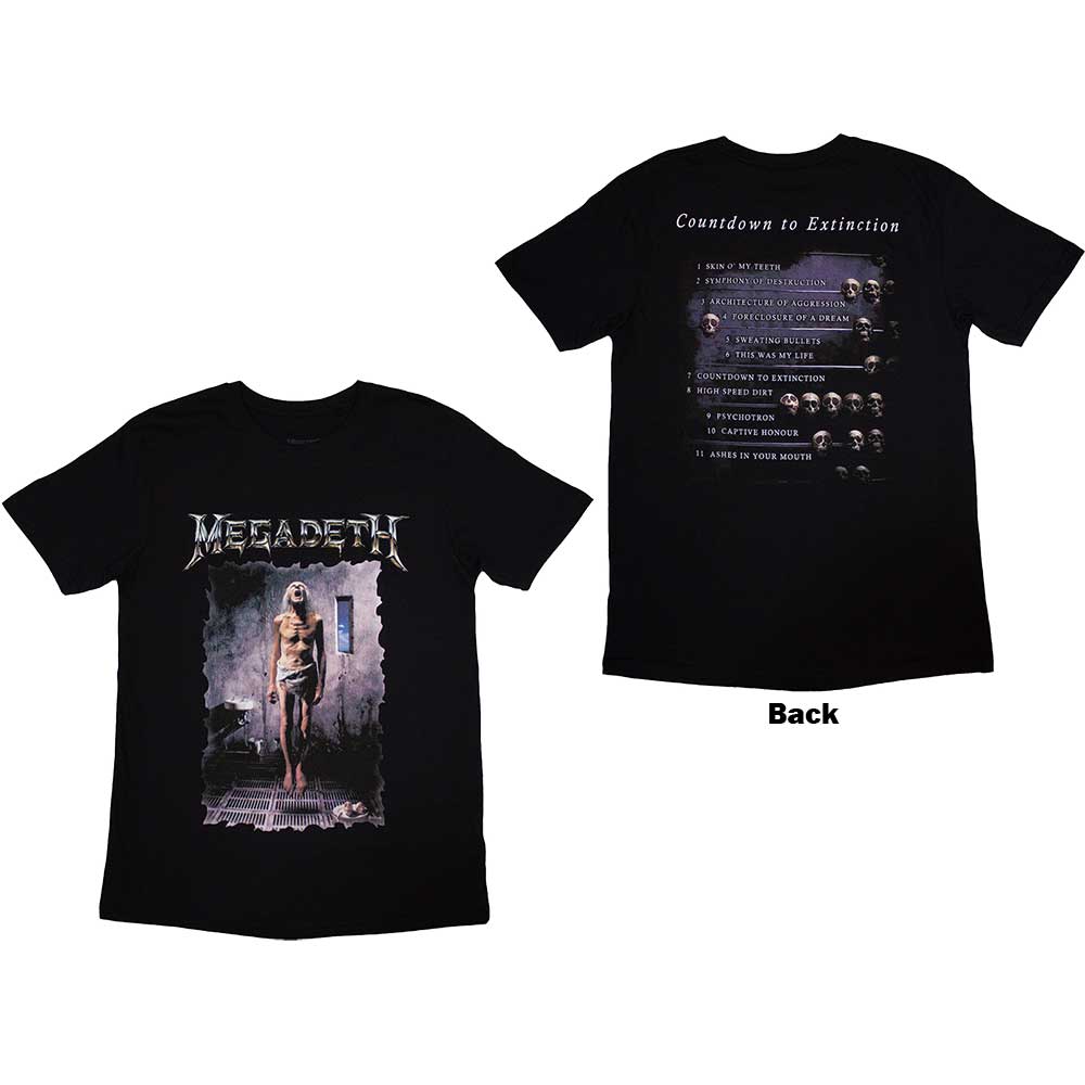 Megadeth Adult T-Shirt - Countdown (Back Print) - Official Licensed Design