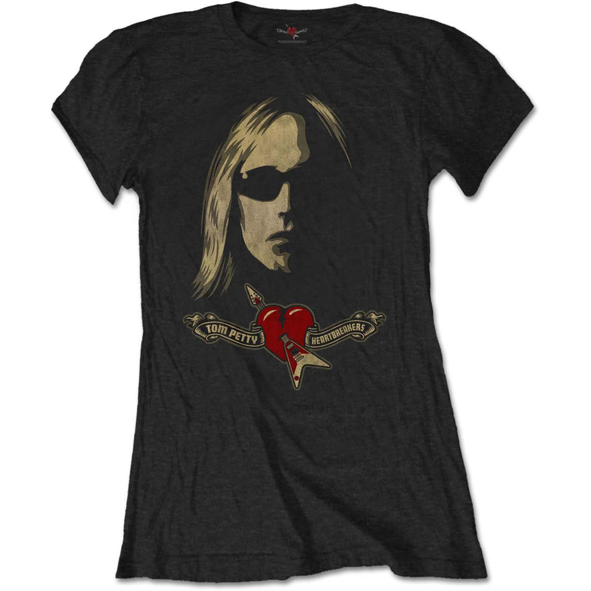 Tom Petty & the Heartbreakers Ladies T-Shirt - Shades Logo  - Official Product