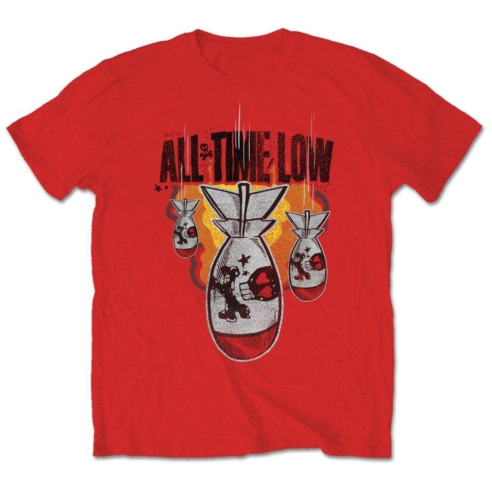 All Time Low T-Shirt - Da Bomb - Red Unisex Official Licensed Design - Worldwide Shipping - Jelly Frog