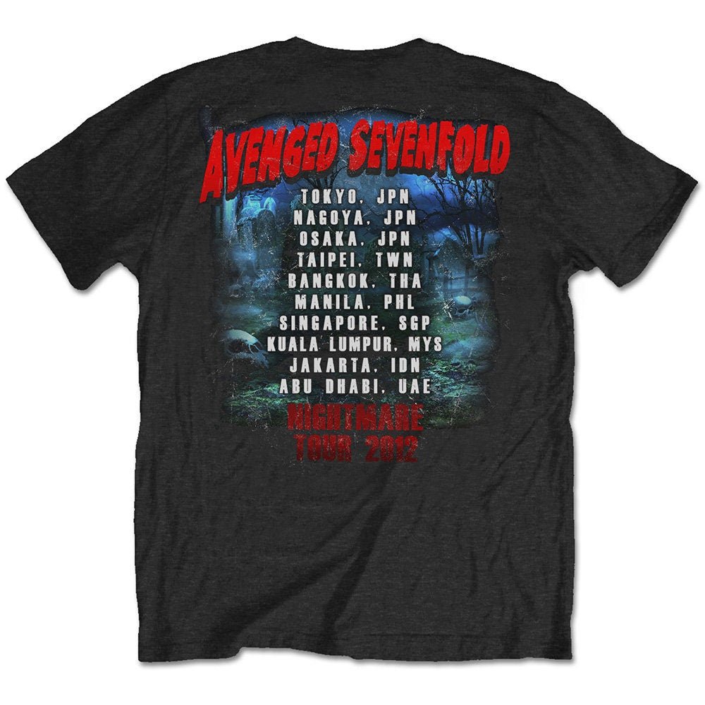 Avenged sevenfold Unisex T-shirt - Buried Alive Tour 2012 (Back Print) - Official Licensed T-Shirt - Worldwide Shipping - Jelly Frog