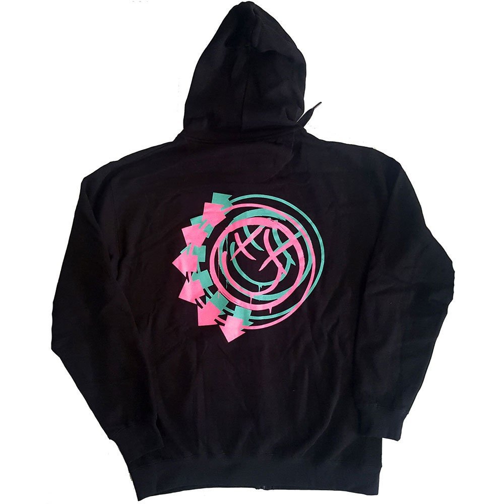 Blink 182 Unisex Zipped Hoodie - Double Six Arrow Smiley - Unisex Official Licensed Design - Worldwide Shipping - Jelly Frog