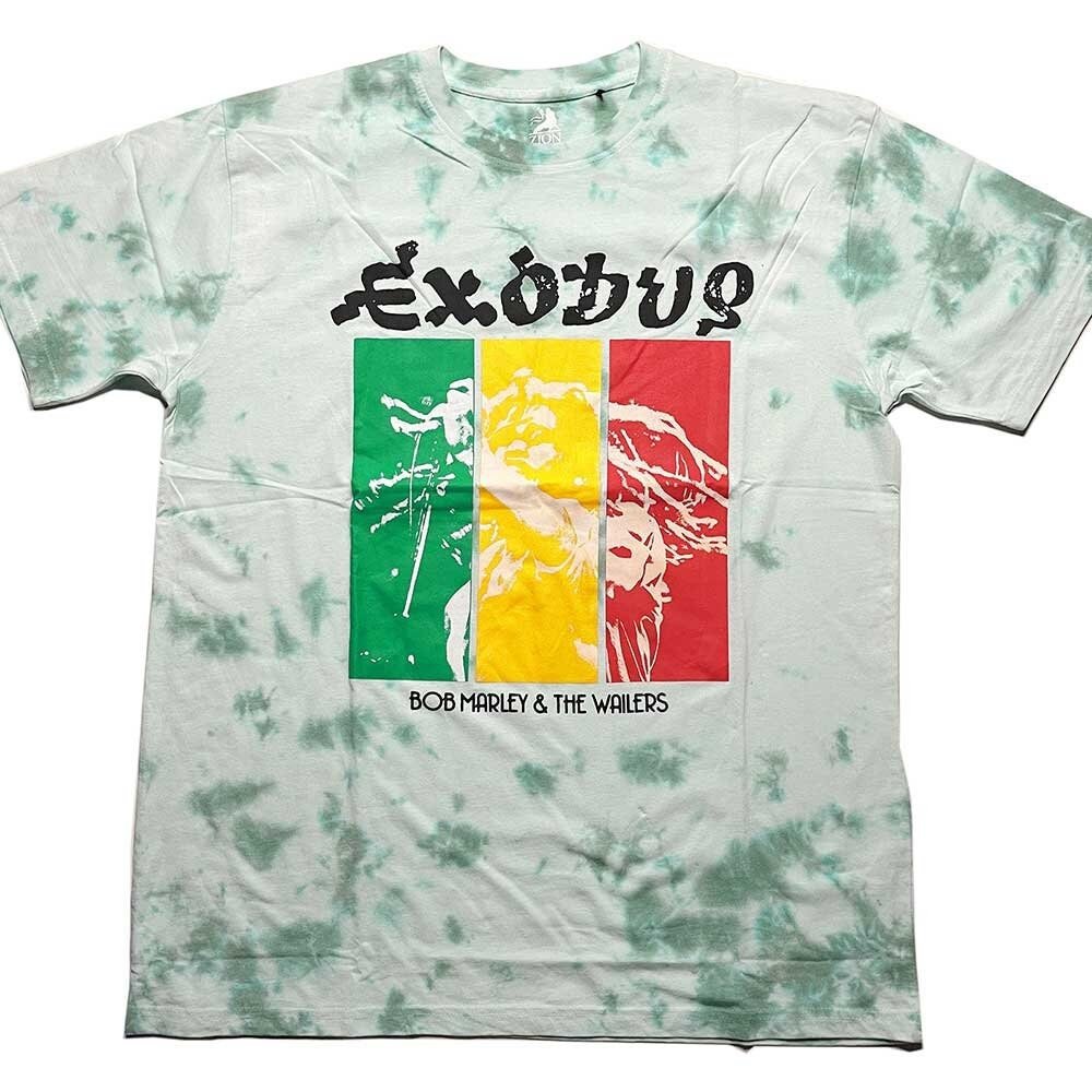 Bob Marley T-Shirt - Rasta Colours (Dye-Wash) - Unisex Official Licensed Design - Worldwide Shipping - Jelly Frog
