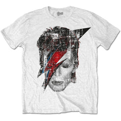David Bowie Unisex T-Shirt - Halftone Flash Face - Official Licensed Design - Worldwide Shipping - Jelly Frog