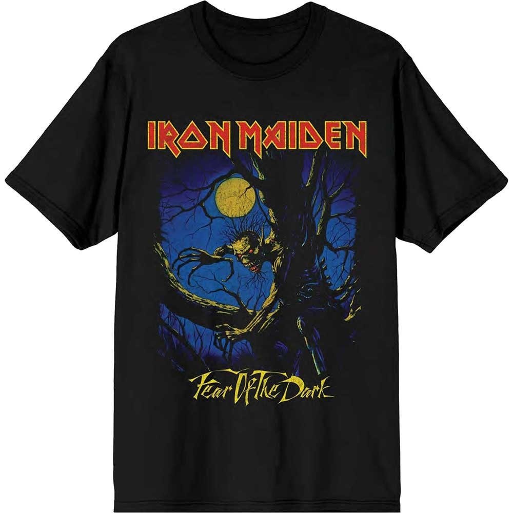 Iron Maiden Adult T-Shirt - Fear of the Dark Moonlight - Official Licensed Design - Worldwide Shipping - Jelly Frog
