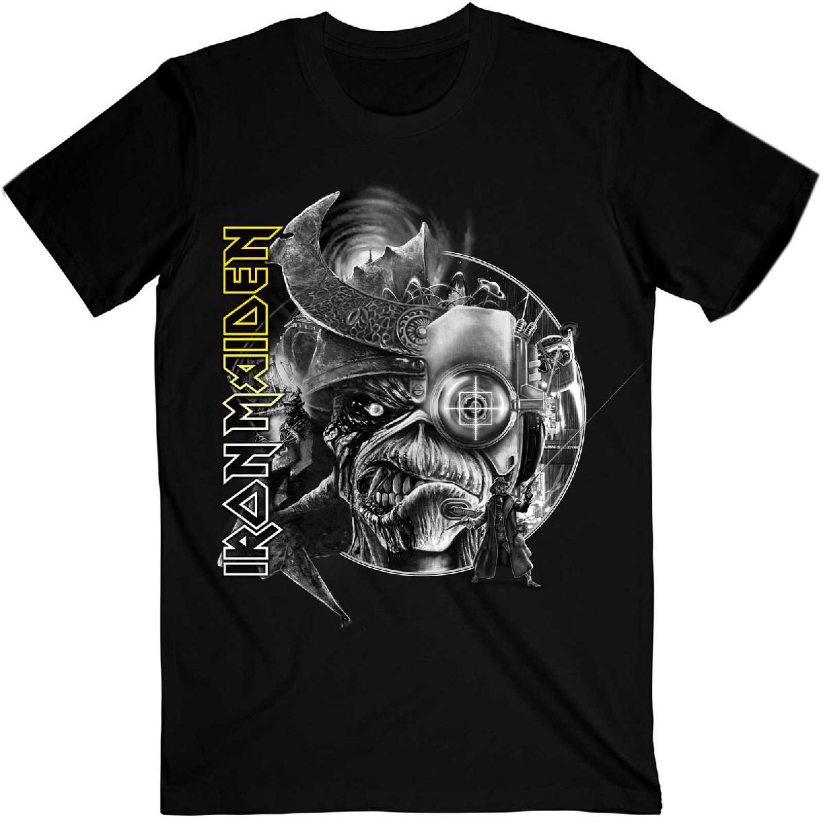 Iron Maiden Adult T-Shirt - The Future Past Tour '23 Greyscale - Official Licensed Design - Jelly Frog