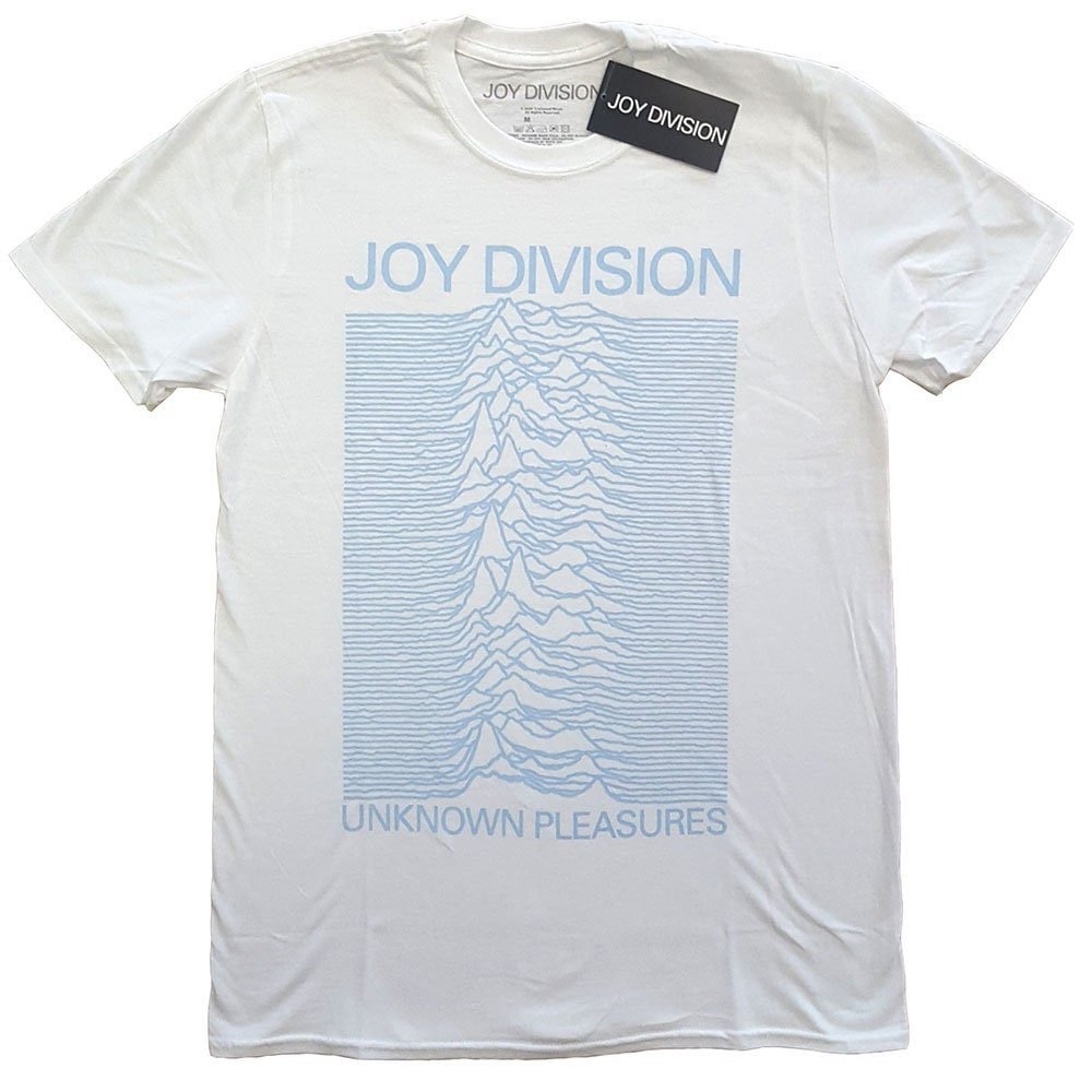 Joy Division T-Shirt - Unknown Pleasures Blue on White Design - Unisex Official Licensed Design - Worldwide Shipping - Jelly Frog
