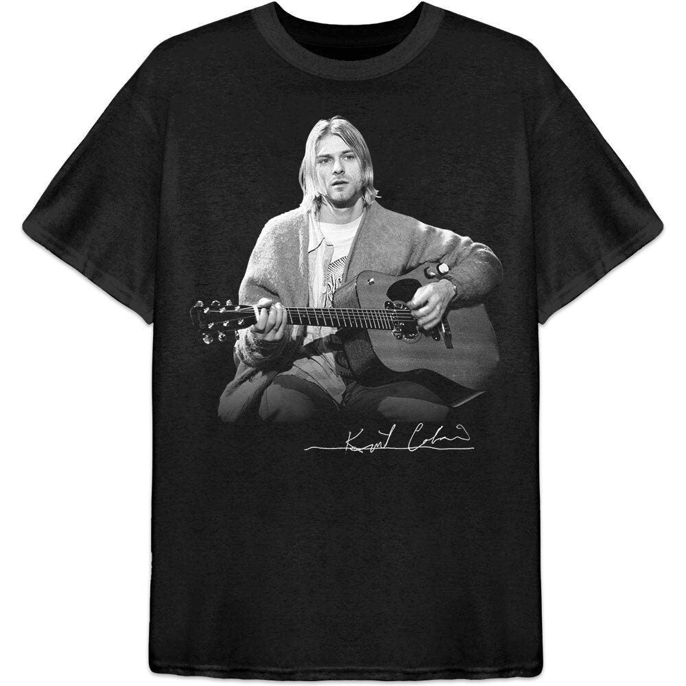 Kurt Cobain T-Shirt - Guitar Live Photo - Unisex Official Licensed Design - Worldwide Shipping - Jelly Frog