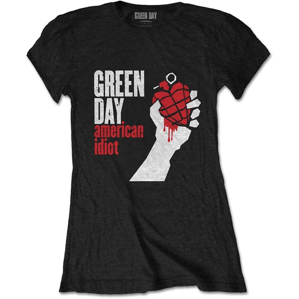 Ladies Green Day Adult T-Shirt - American Idiot - Official Licensed Design - Worldwide Shipping - Jelly Frog