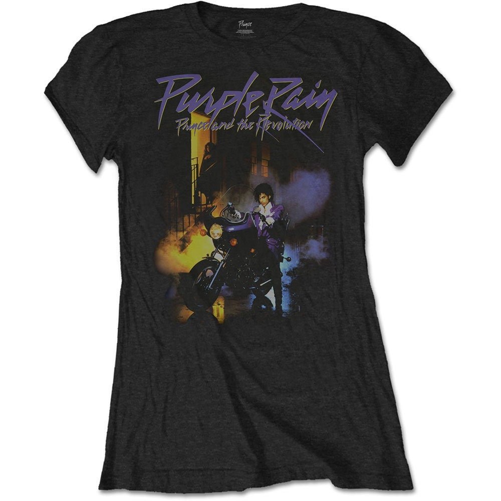 Ladyfit Prince T-Shirt - Purple Rain Album Design - Ladies Official Licensed Design - Worldwide Shipping - Jelly Frog