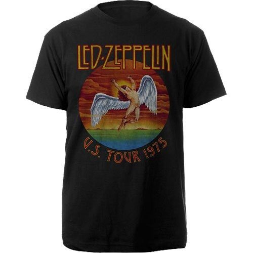 Led Zeppelin Adult T-Shirt - USA Tour 1975 Design - Official Licensed Design - Worldwide Shipping - Jelly Frog