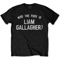 Liam Gallagher Adult T-Shirt - Who the Fuck Design - Black Official Licensed Design - Worldwide Shipping - Jelly Frog