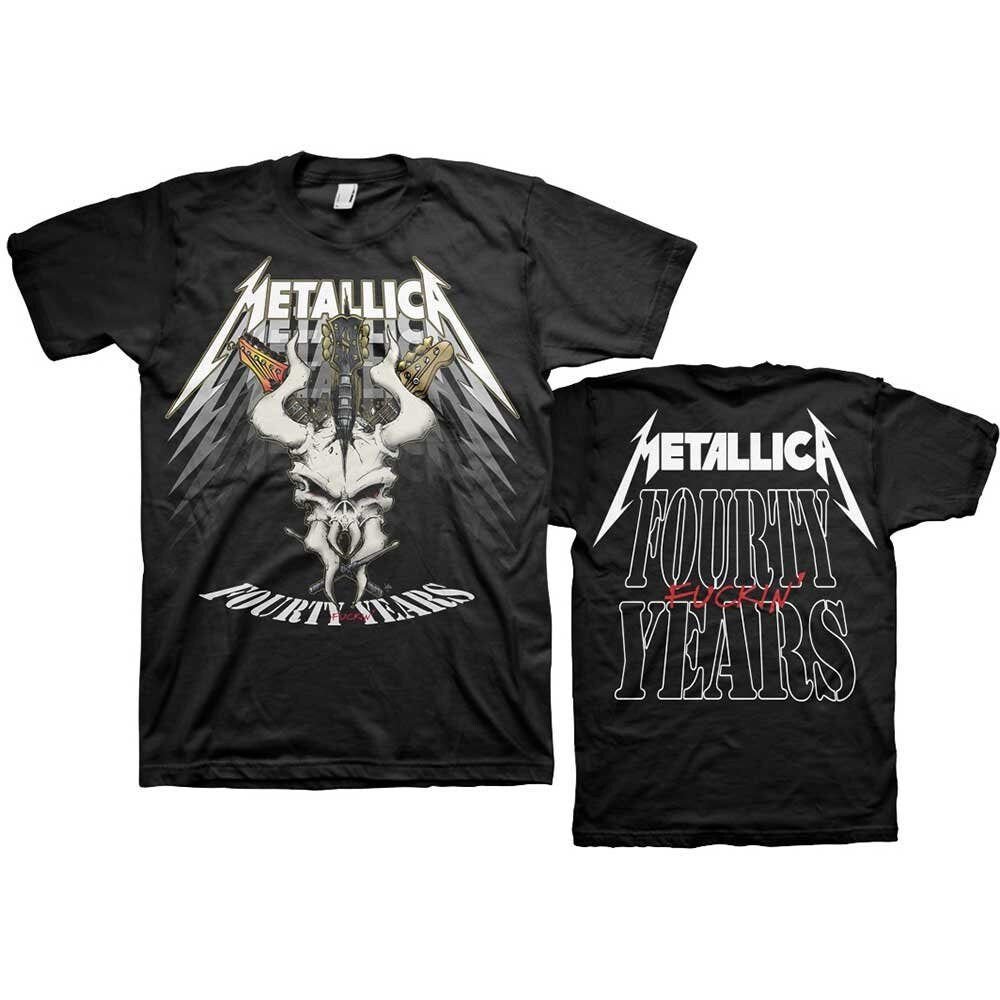 Metallica T-Shirt -40th Anniversary Forty Years Back Print Design - Unisex Official Licensed Design - Worldwide Shipping - Jelly Frog