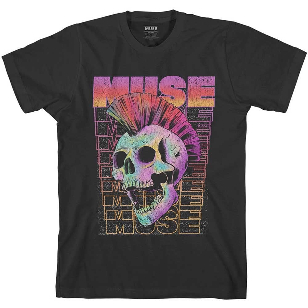 Muse T-Shirt - Mohawk Skull - Unisex Official Licensed Design - Worldwide Shipping - Jelly Frog