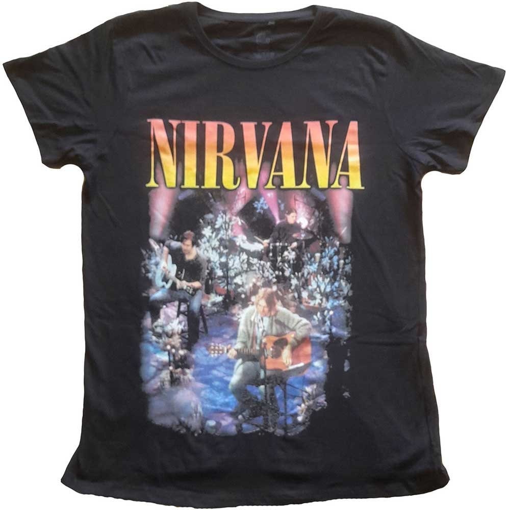 Nirvana Ladies T-Shirt - Unplugged Photo Design - Official Licensed Design - Worldwide Shipping - Jelly Frog
