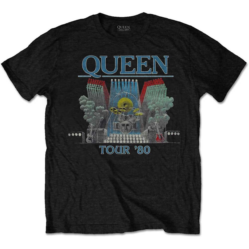 Queen Unisex T-Shirt - Tour 1980 - Unisex Official Licensed Design - Worldwide Shipping - Jelly Frog