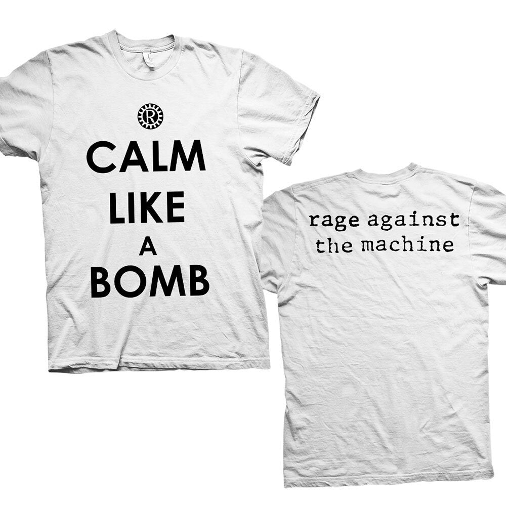 Rage Against The Machine T-Shirt - Calm Like A Bomb (Back Print) - Unisex Official Licensed Design - Worldwide Shipping - Jelly Frog