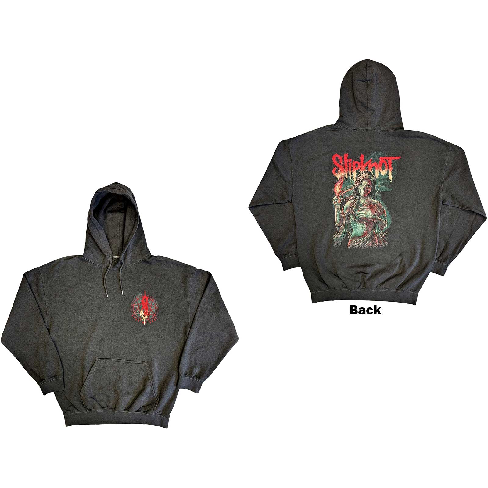 Slipknot Unisex Hoodie - Burn Me Away (Back Print) - Unisex Official Licensed Design - Jelly Frog
