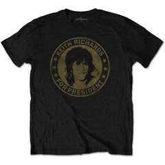 The Rolling Stones Adult T-Shirt - Keith Richards for President - Official Licensed Design - Worldwide Shipping - Jelly Frog